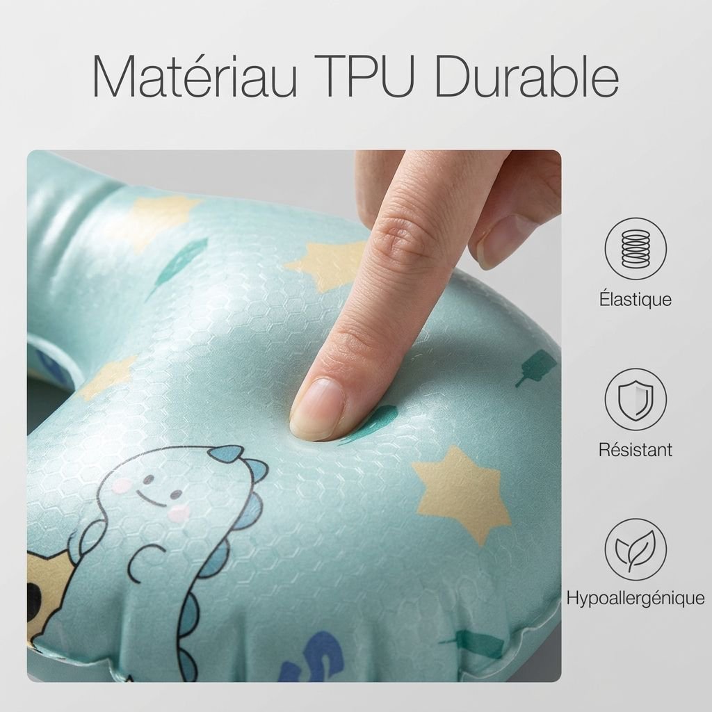 Oreiller de voyage gonflable en forme de U