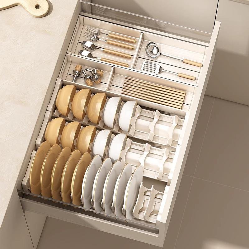 Kitchen drawer divider cabinet dish storage rack bowl and chopsticks plate storage box cutlery dish 