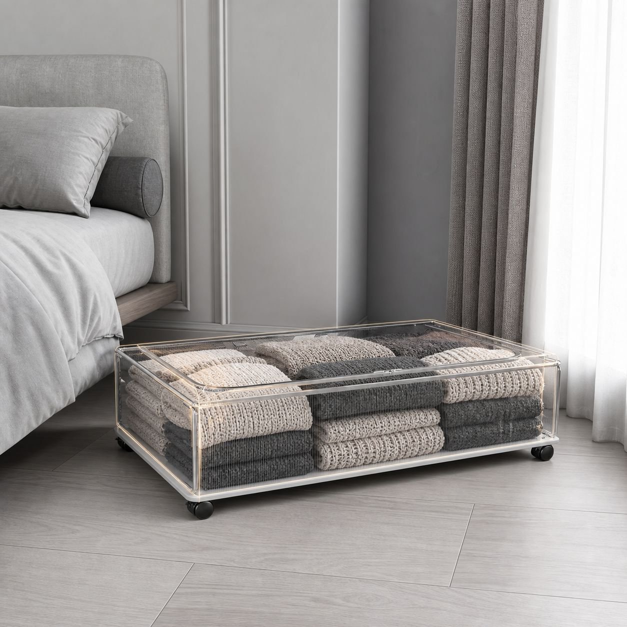 Platzsparende Aufbewahrungslösung für Schlafzimmer