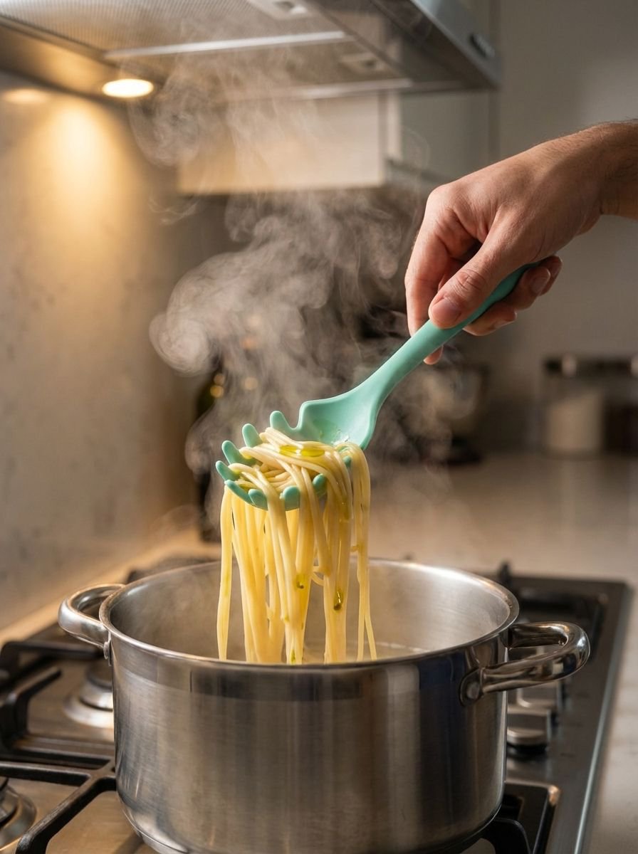 Ergonomic handle silicone knife and utensils