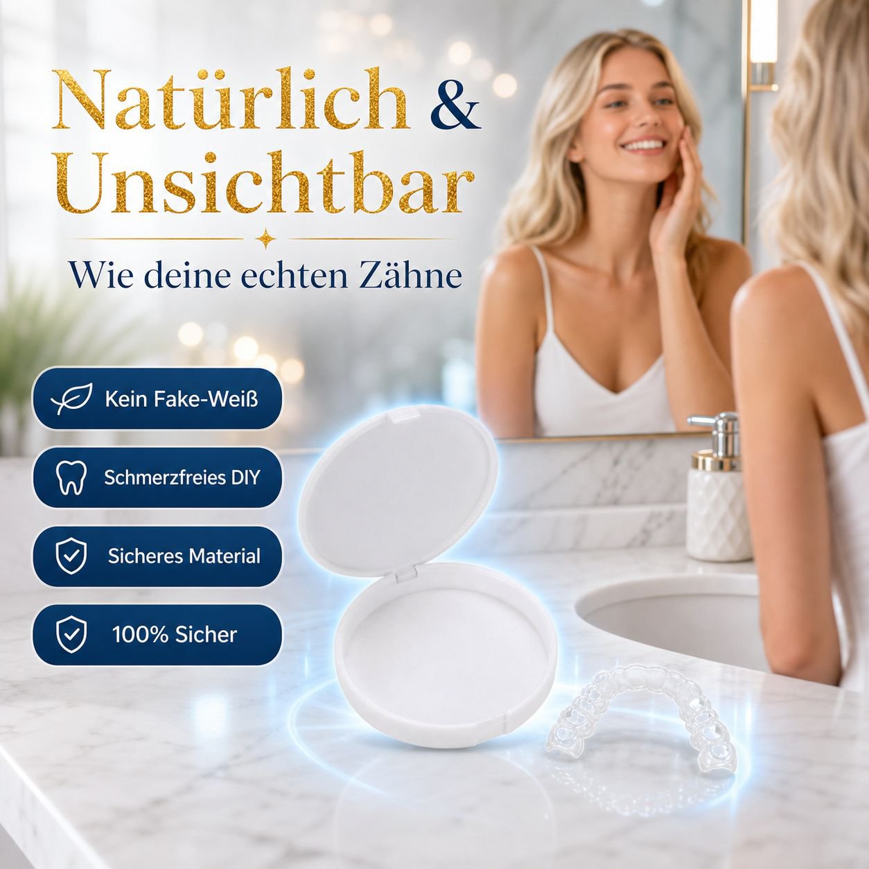 Simulation Zahnkorrektur Aufhellungs-Veneers