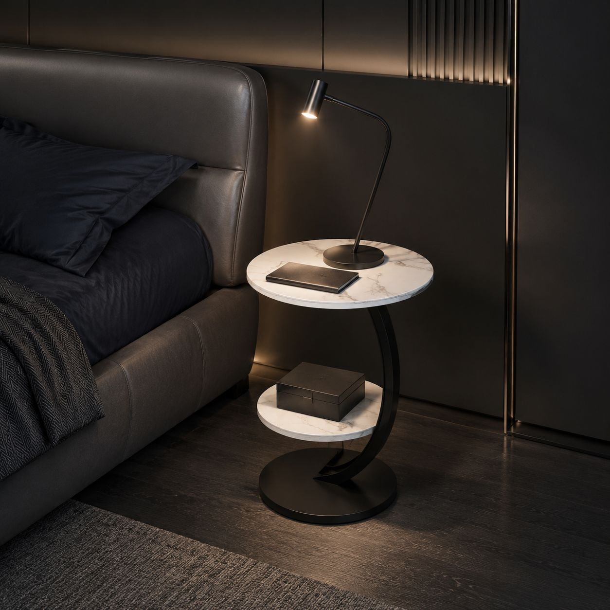 Modern simple small side table living room mobile small tea table home small tea table bedside small