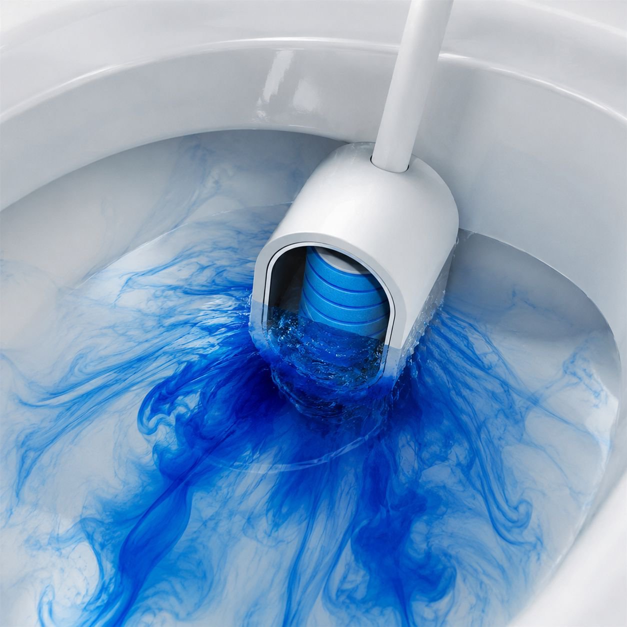 穴あけ不要の壁掛け式使い捨てトイレブラシ全体画像