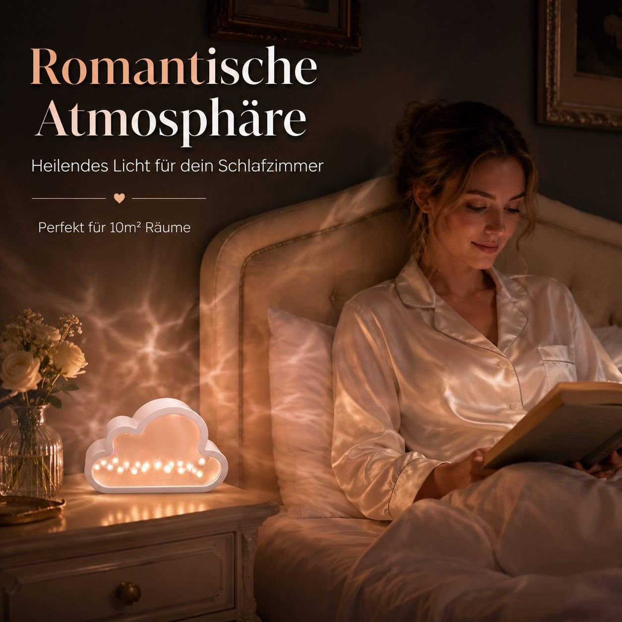 Tulpen-Stimmungsleuchte mit Spiegel für das Qixi-Fest