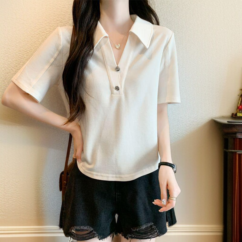 뚱 Mm 브랜드 로고가 있는 반팔 티