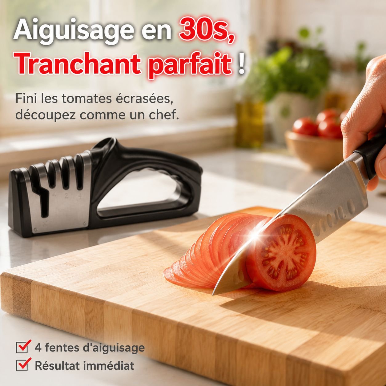 Aiguiseur de couteaux multifonction