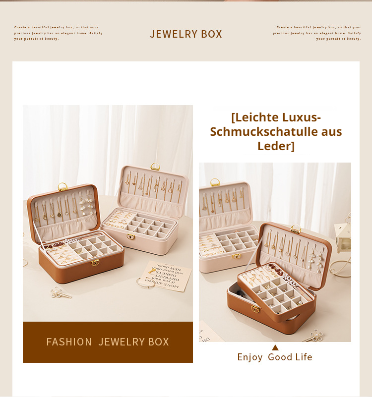 Reiseschmuckkästchen für die ordentliche Aufbewahrung von Schmuck