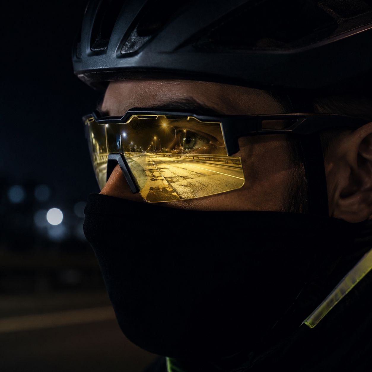 Leichte Sportbrille für Radfahrer mit Halbrand-Design