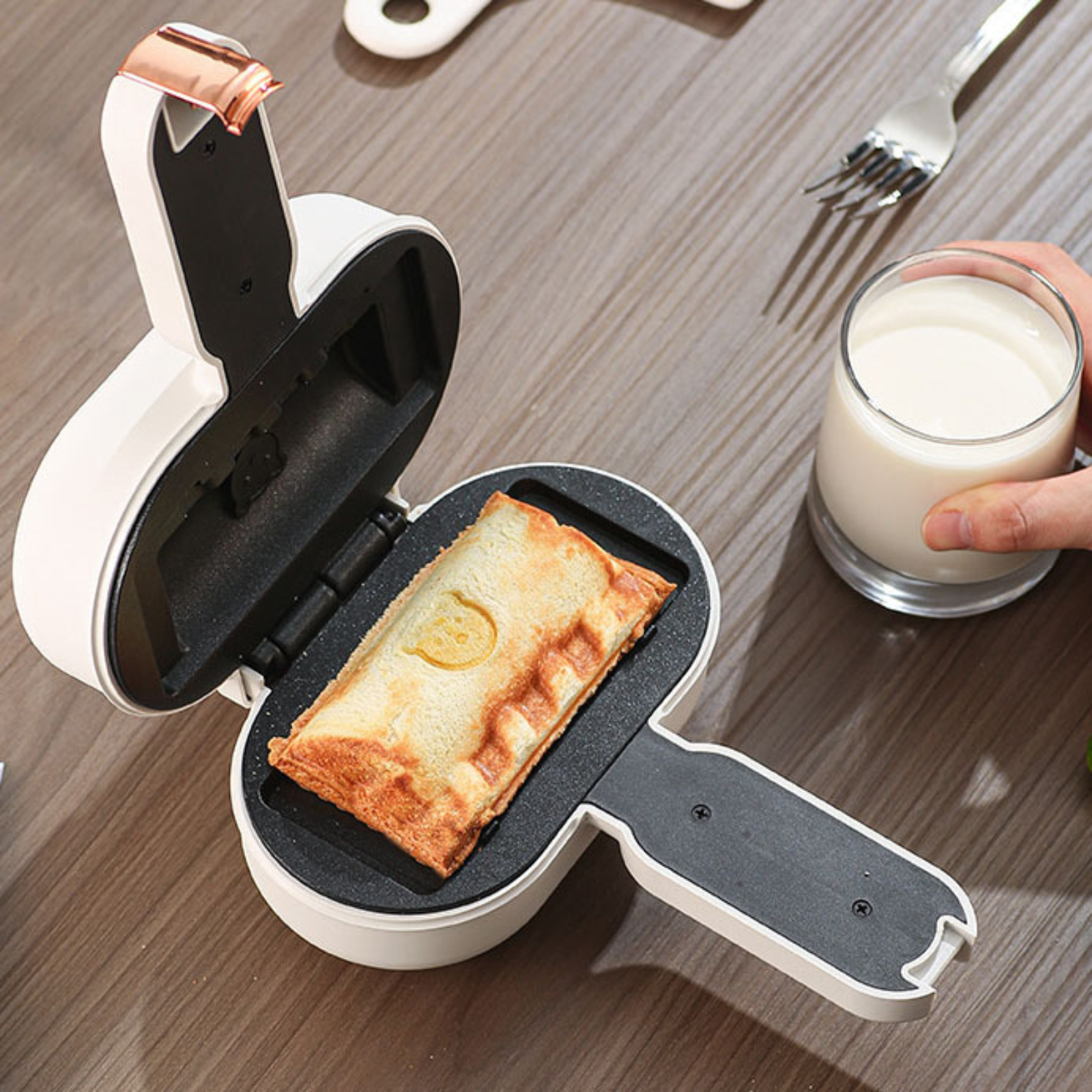 多機能サンドイッチ朝食メーカー 家庭用ミニトースター ワッフルメーカー