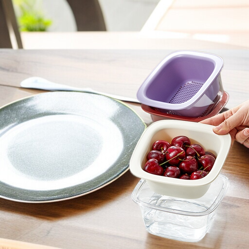 이중 물빠짐 바구니 두꺼운 디자인