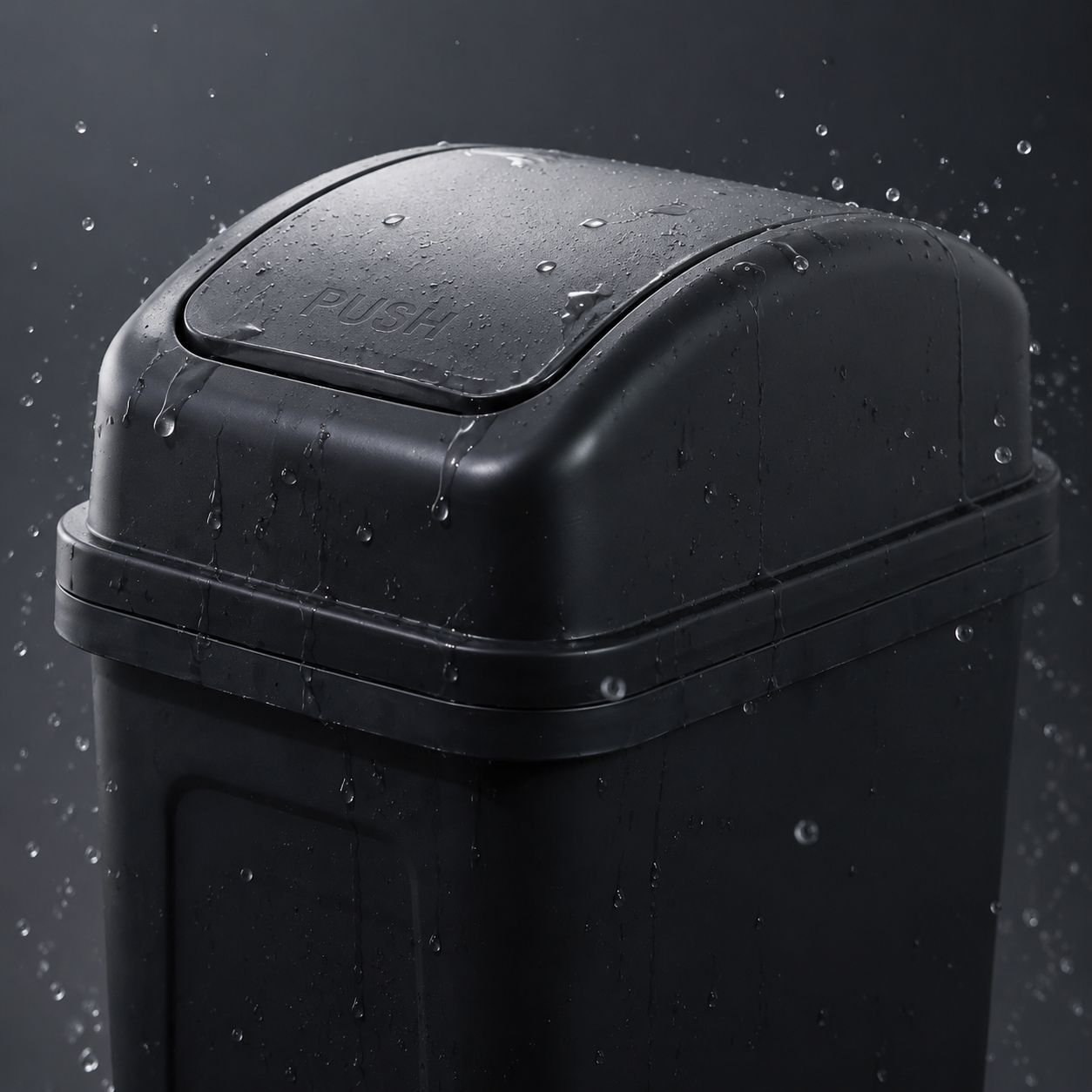 Living Room Kitchen Trash Can Stable Portable Handle Swing Lid Design