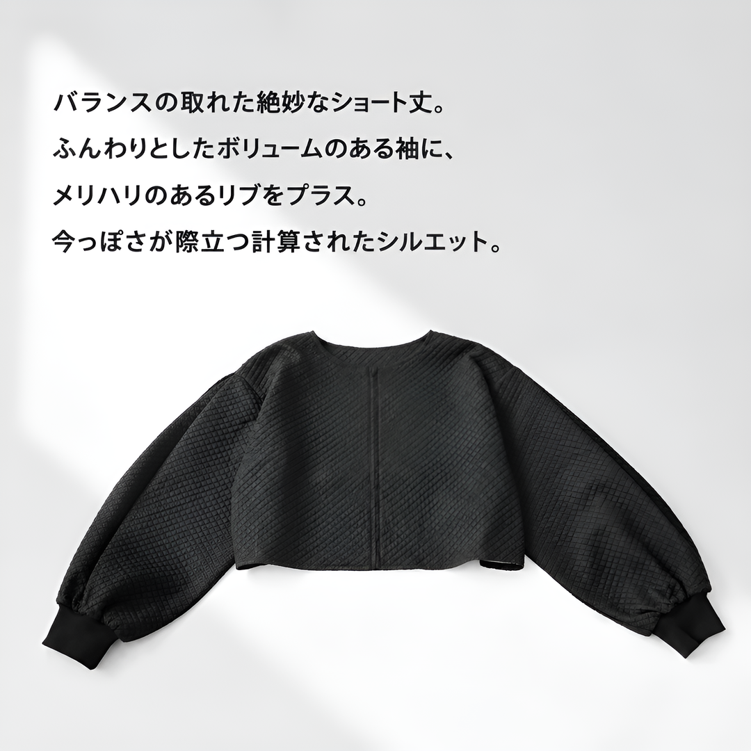 レディース秋新作　和風デザイン　パフスリーブ　ゆったりふわふわショートジャケット