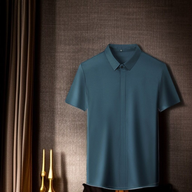 サマーファッション半袖シャツの素材感