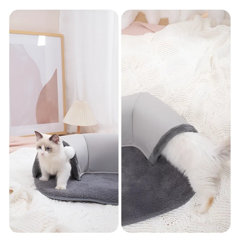  บ้านแมวทรงตัวยู สำหรับสัตว์เลี้ยง ถอดประกอบได้ ใช้ได้ทุกฤดู