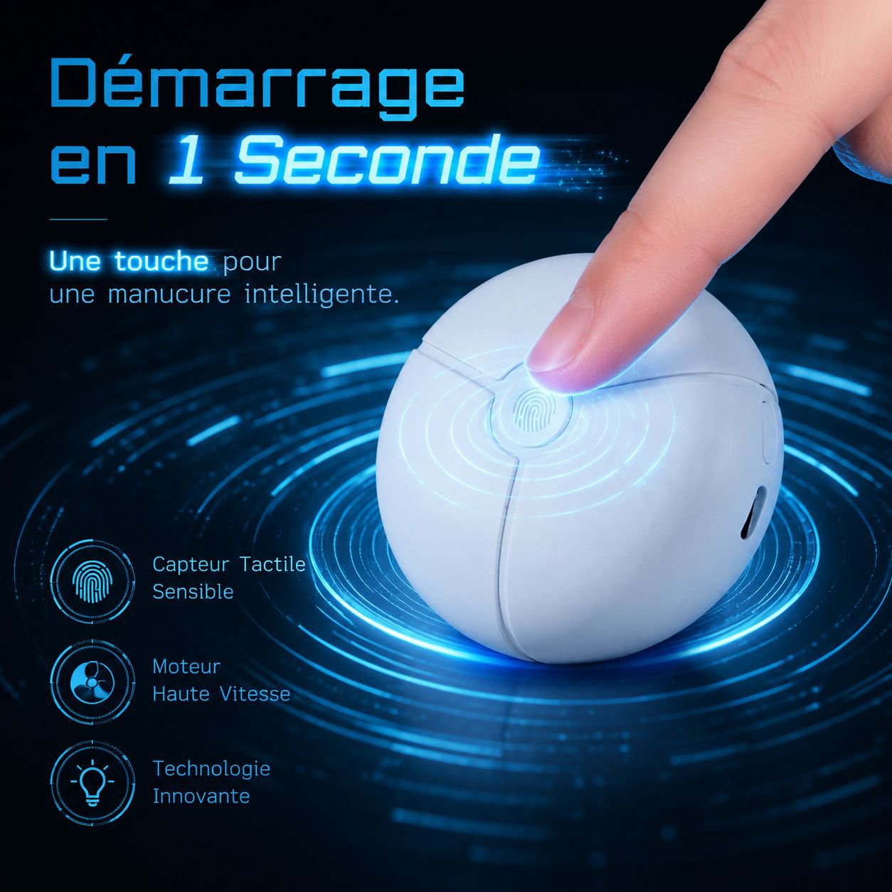 Lime à ongles électrique intelligente, silencieuse et sécurisée pour la maison
