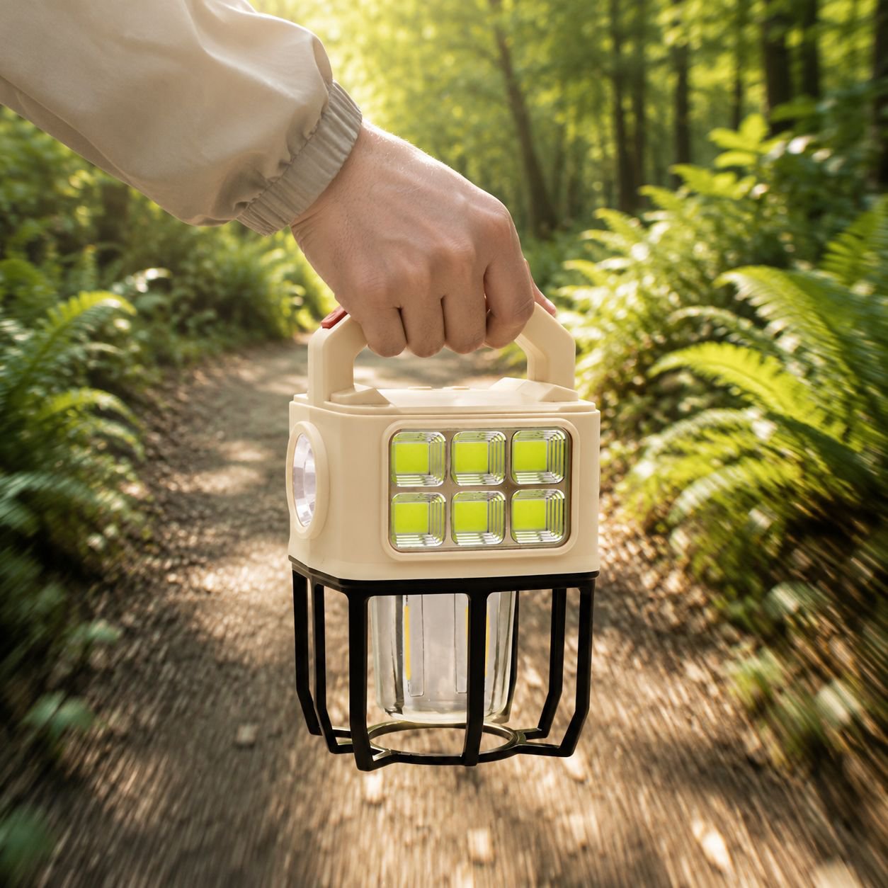 3-in-1 Solar LED Camping Lantern, Portable Multi-function Tent Light