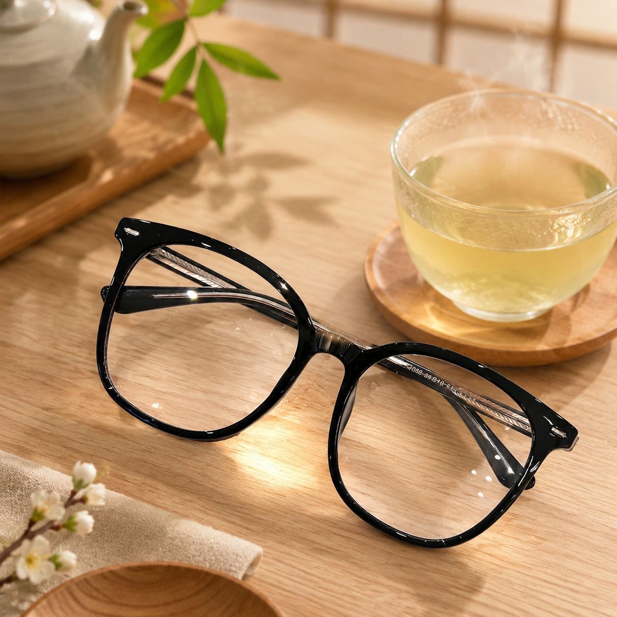 Augenschutzbrille mit modernem Retro-Rahmen für große Gesichter