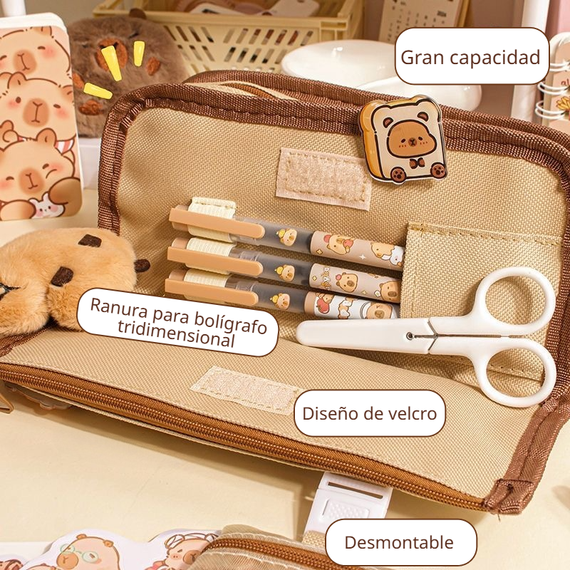 Estuche de lápices de gran capacidad para niños - Estuche creativo de papelería