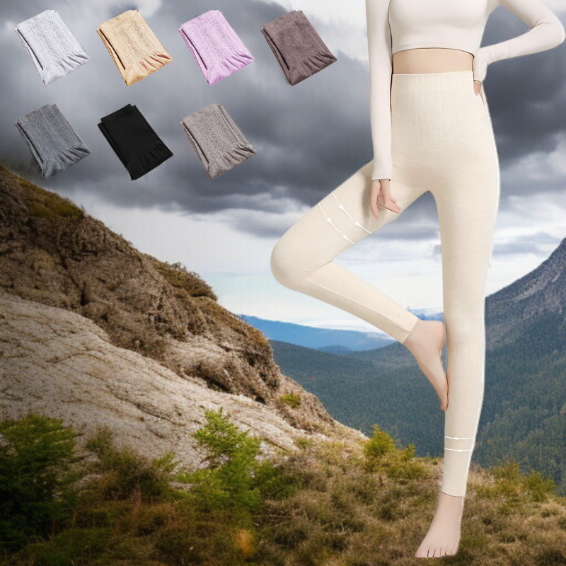 여성 고탄력 기모 스키니 레깅스 전신 착용샷