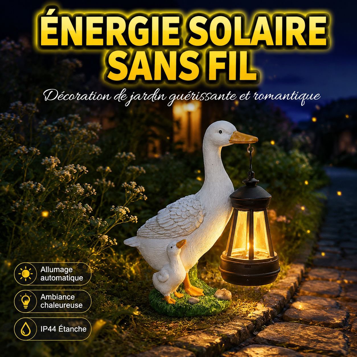 Luminaires en résine animaux mignons, décoration extérieure pour jardin