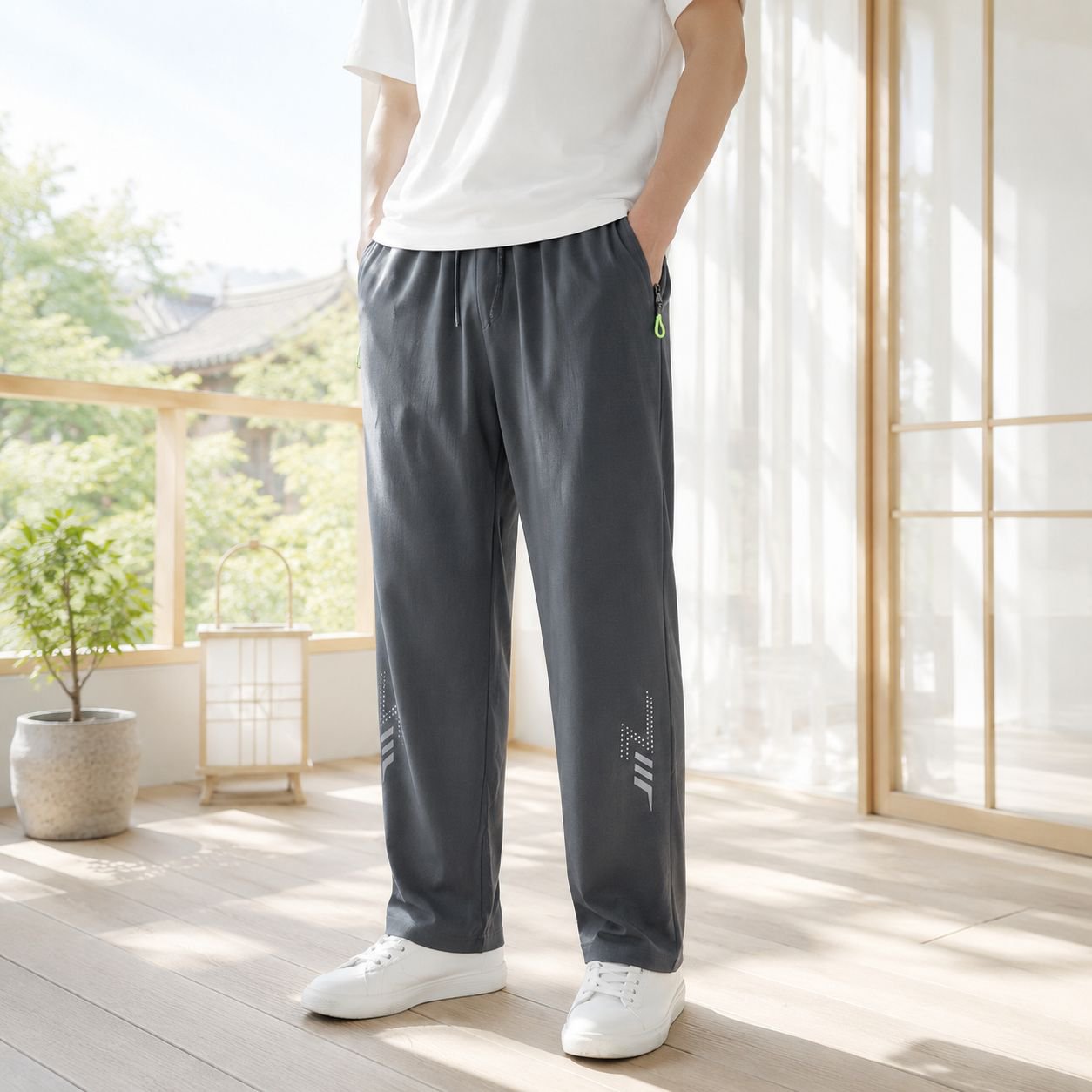 着回し自在なメンズカジュアルストレートパンツ