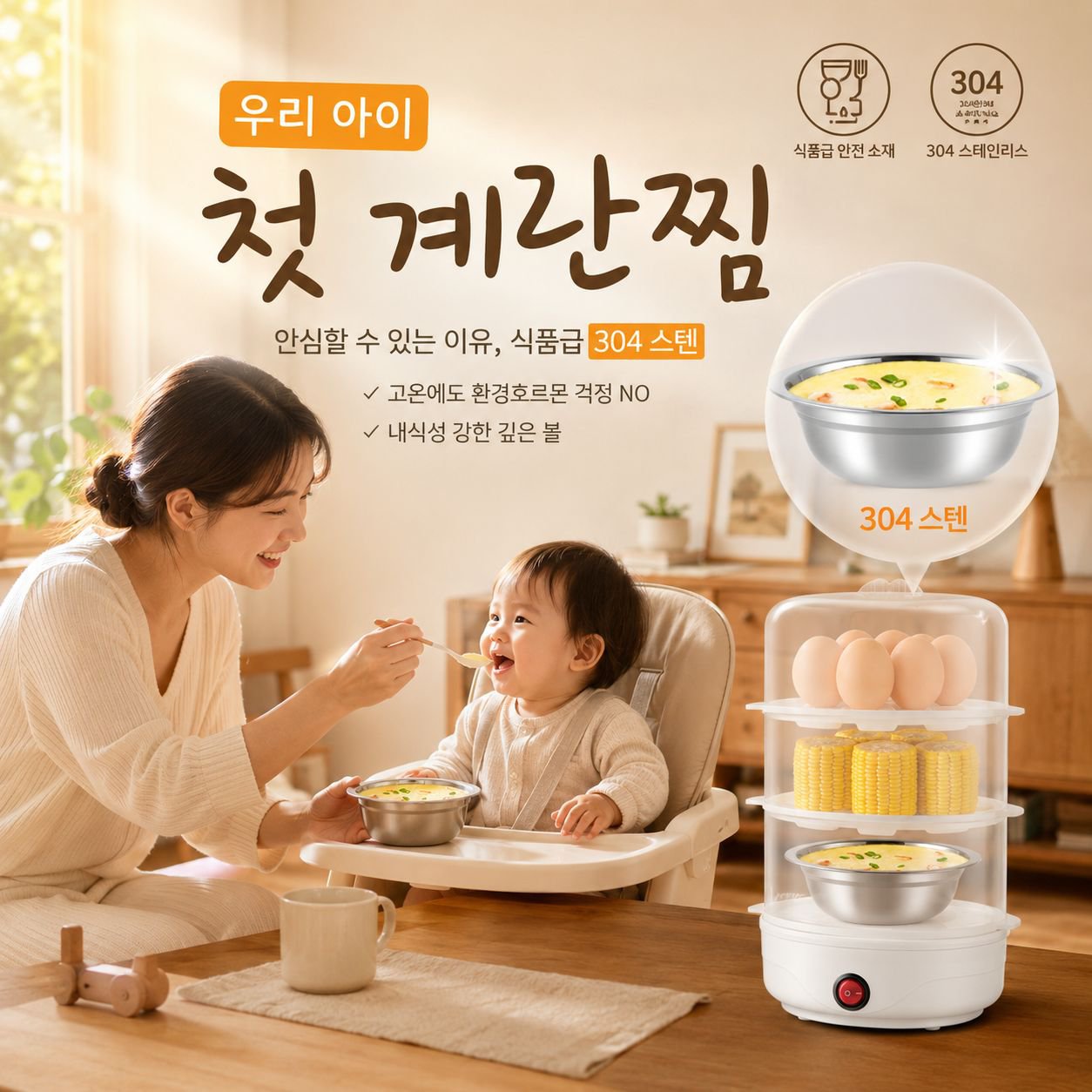 다기능 소형 달걀 조리기 조식기