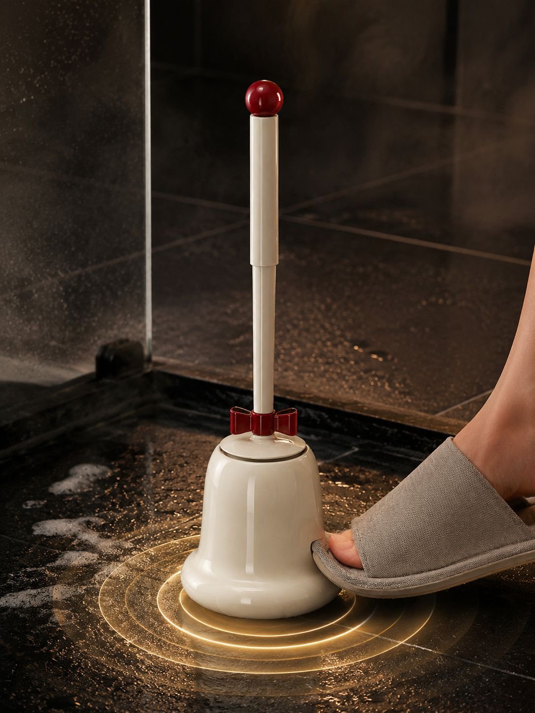 Easy-to-use toilet brush for bathroom hygiene