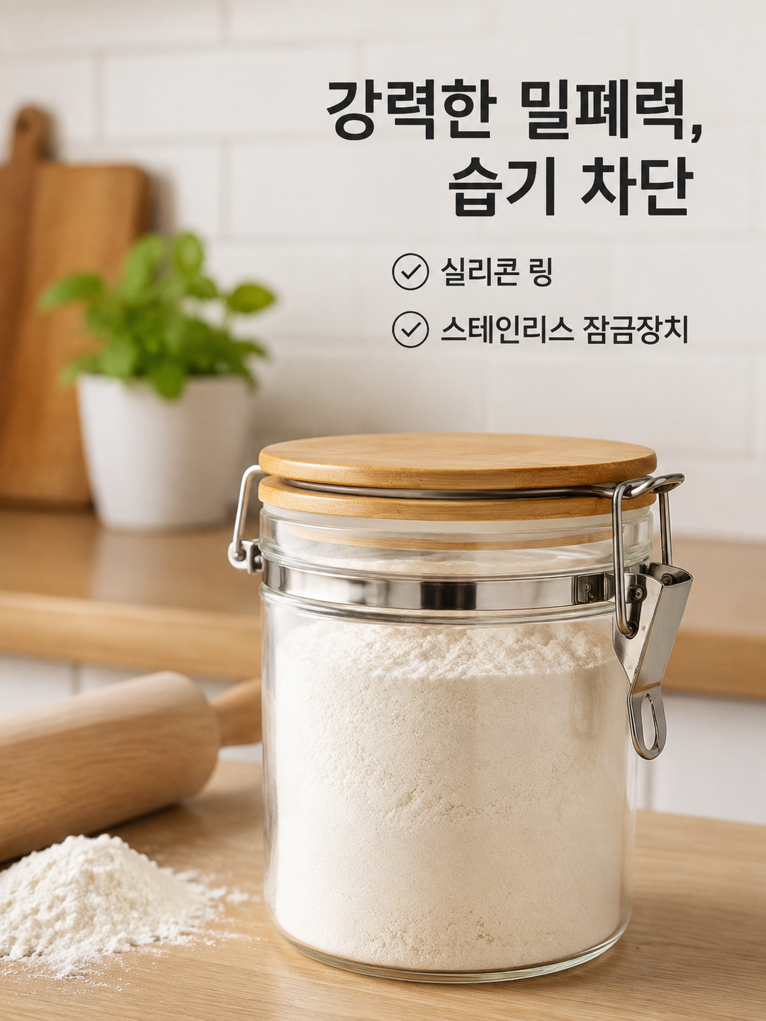 곡물 밀폐 보관 용기