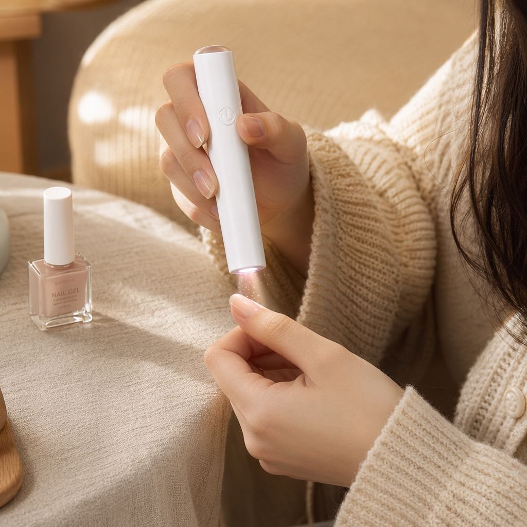 持ち運び可能充電式ハンドヘルドネイルランプ全体画像