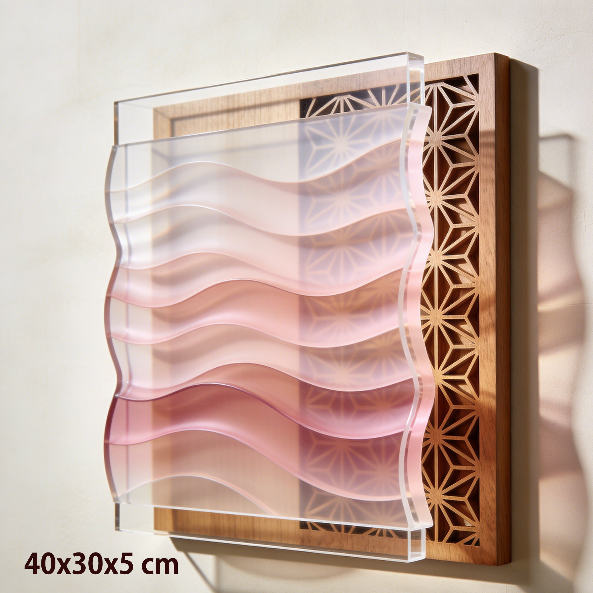 波紋牆飾藝術板打造溫馨臥室空間