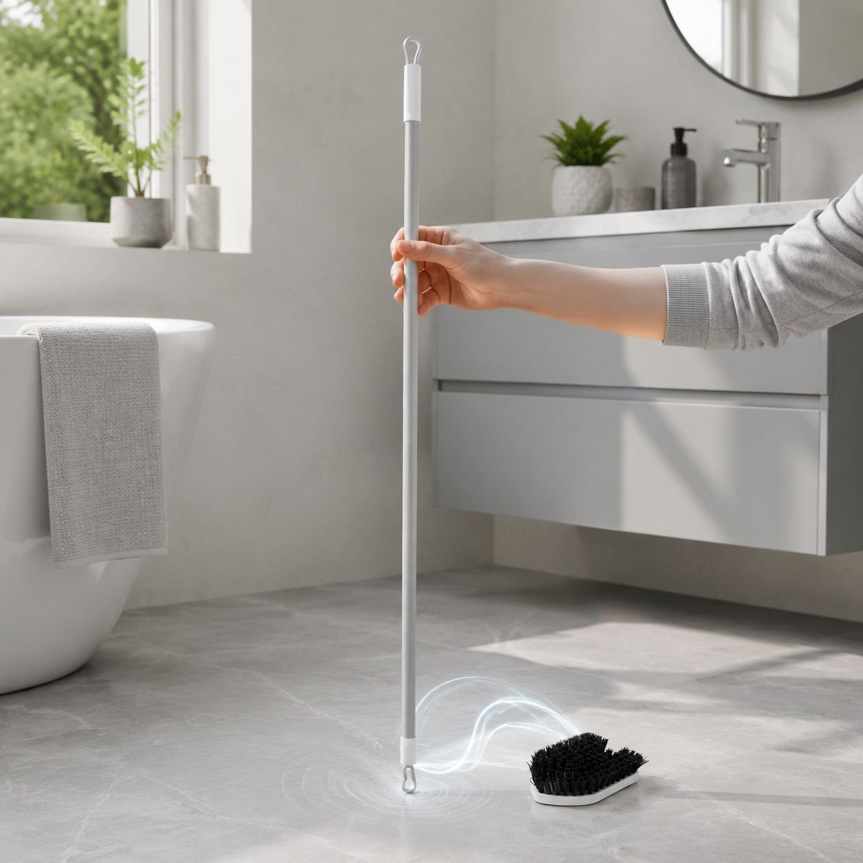 Multifunction Long Handle Telescopic Triangle Floor Brush