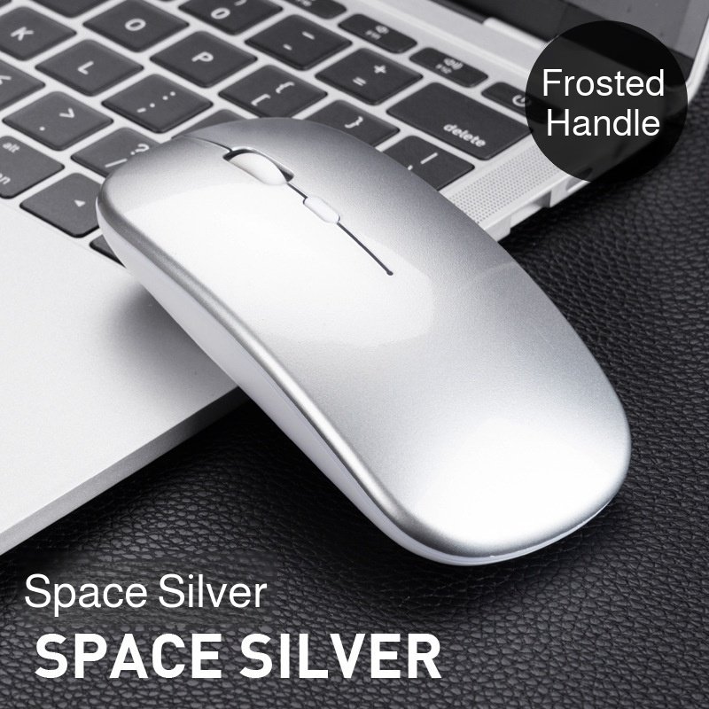 Ratón gamer silencioso para chicas, inalámbrico, blanco brillante