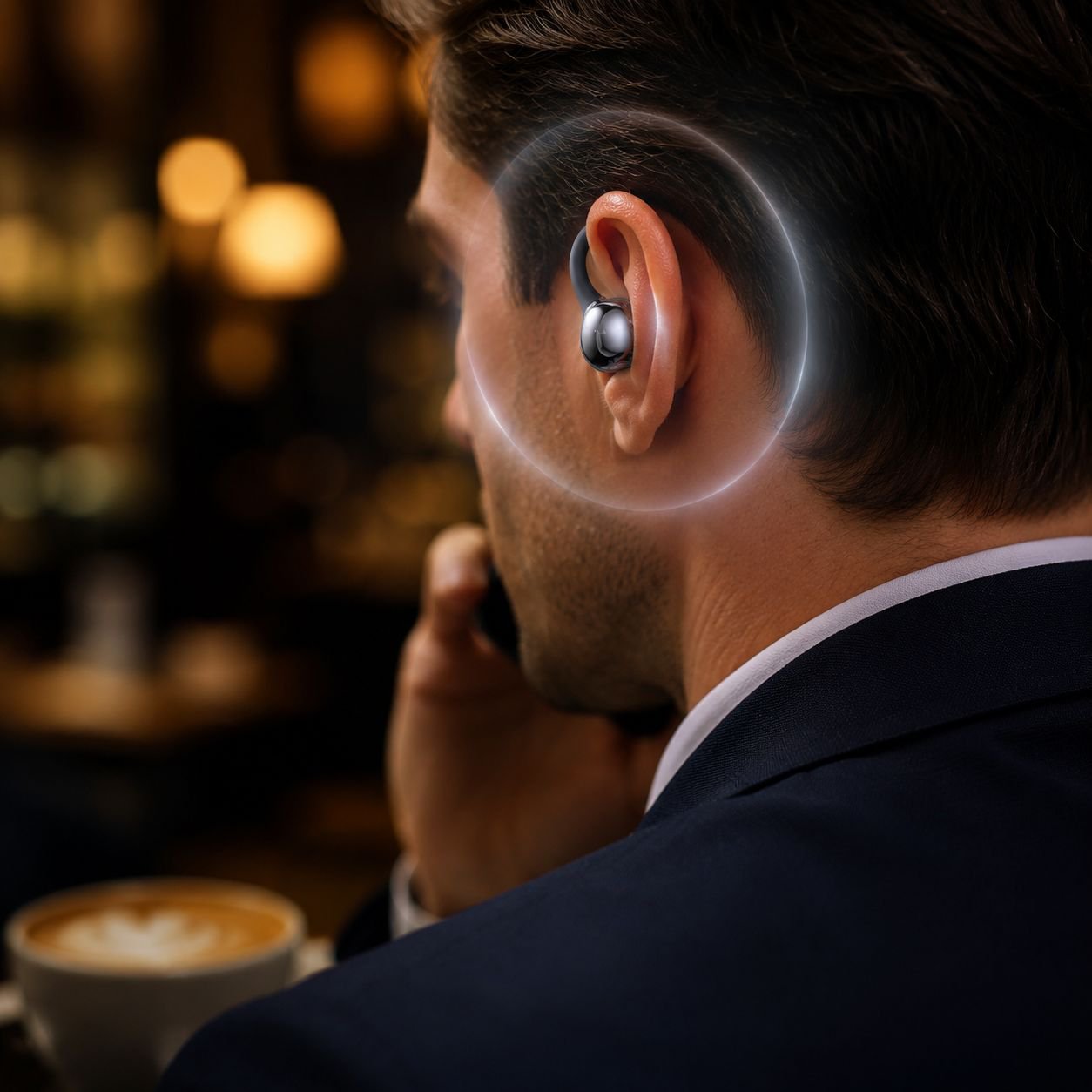 JN Clip-On smart wearable earphone for real-time translation