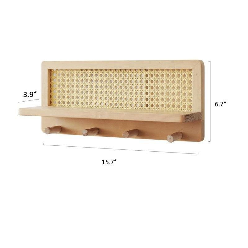 Porte-clés mural japonais en bois tressé