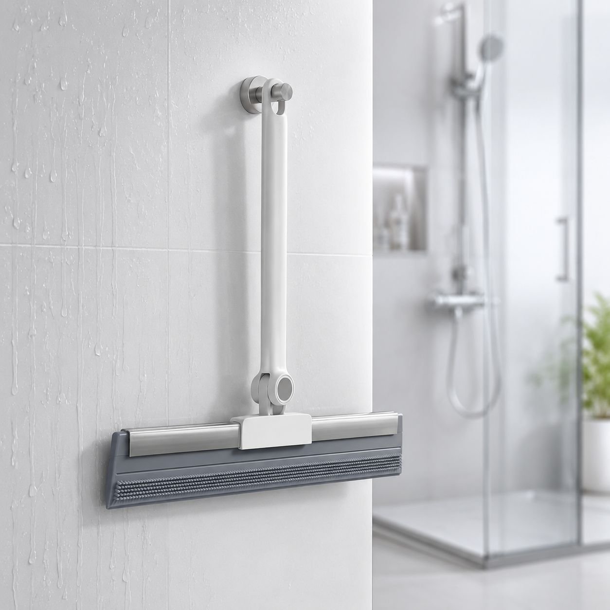 2-in-1 floor scraper for pet hair removal