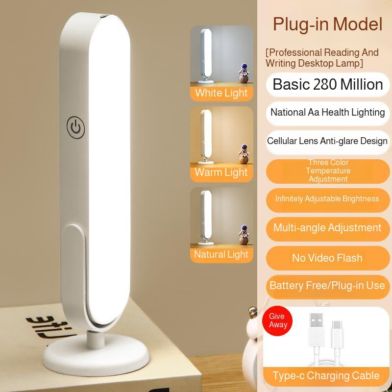 Lámpara portátil LED recargable para estudiantes, luz magnética para dormitorio