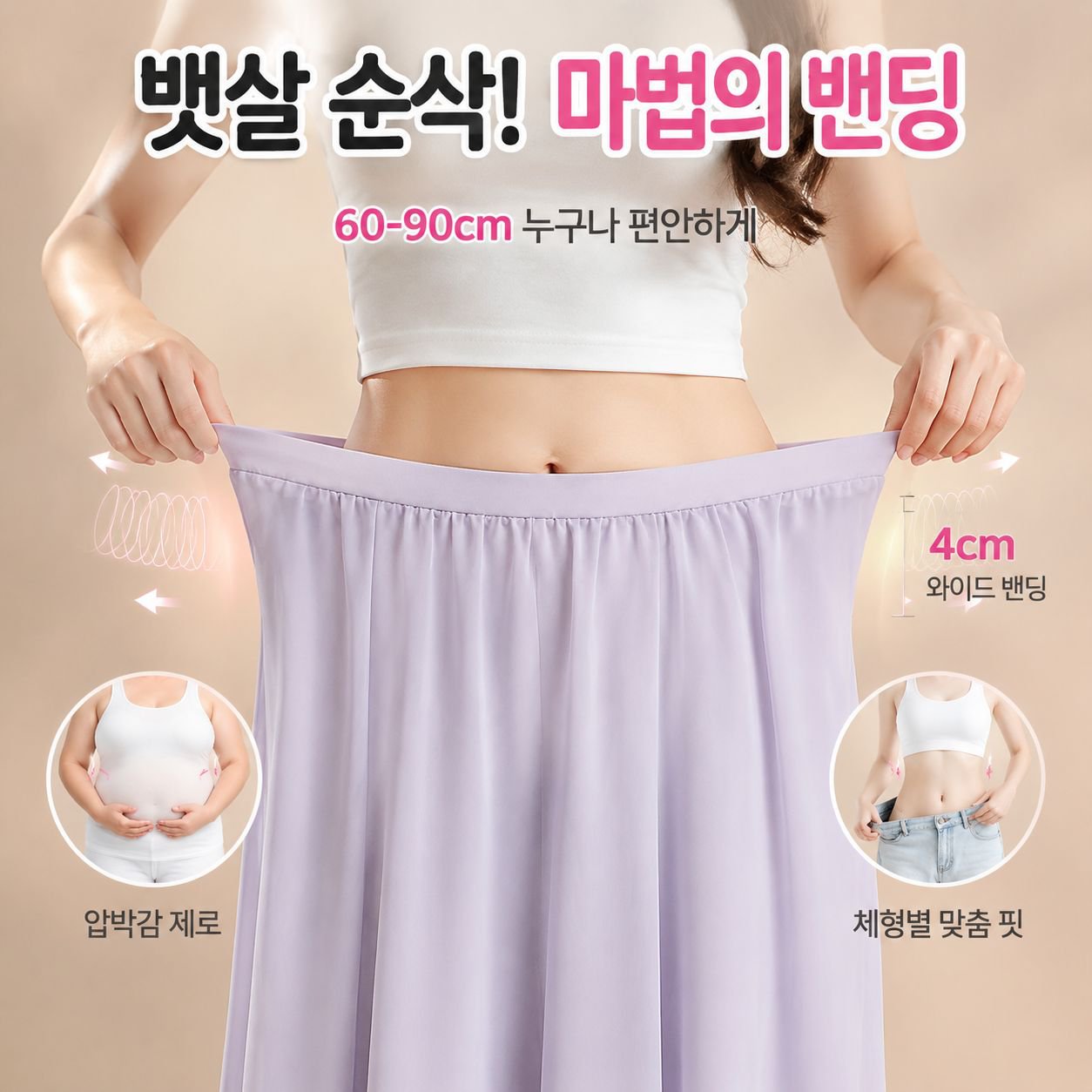 쉬폰 하이웨스트 머메이드 롱스커트 여성