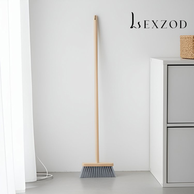 원목 손잡이 빗자루 상세사진