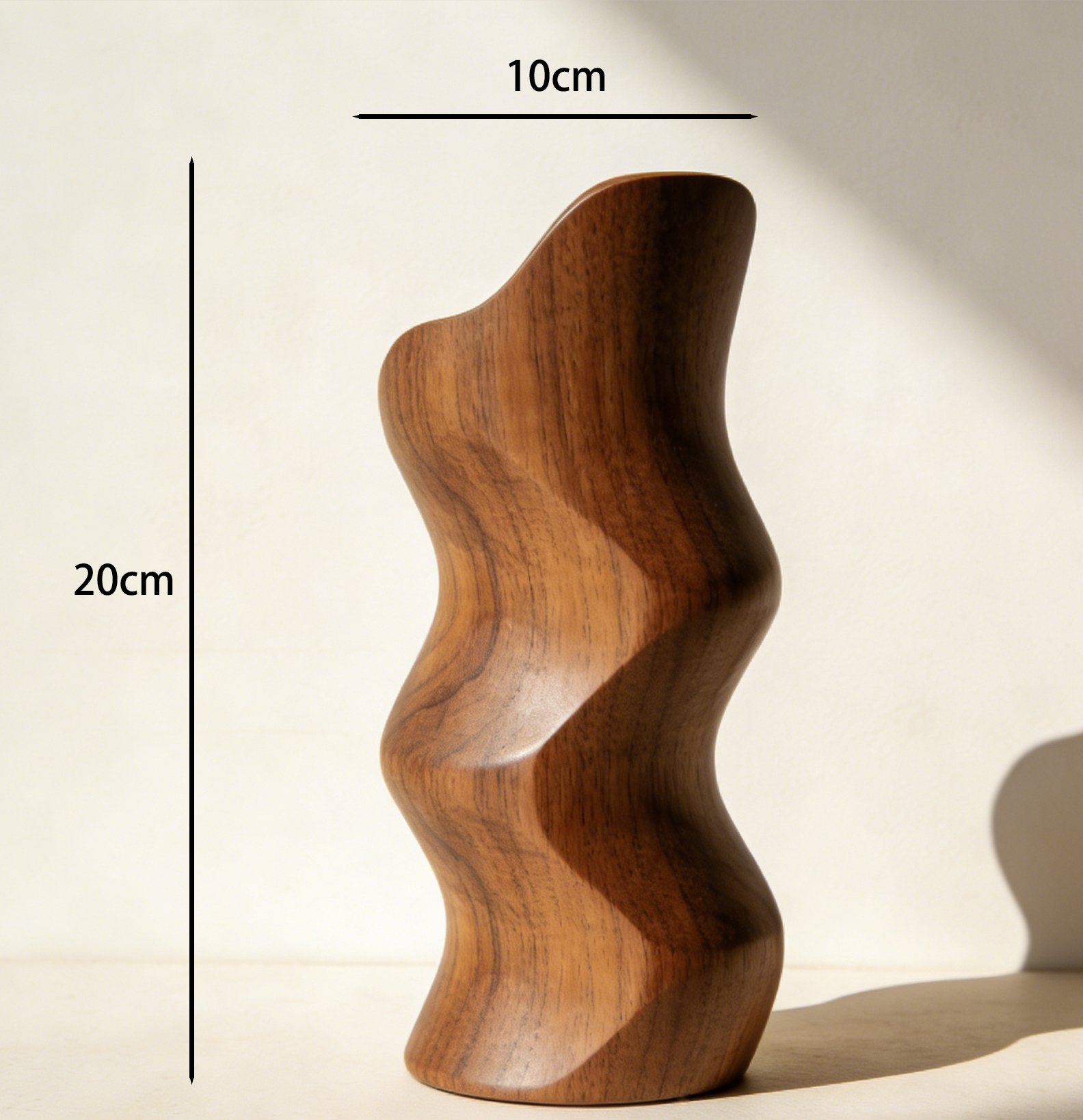 Modern Home Decor with Solid Wood Vase