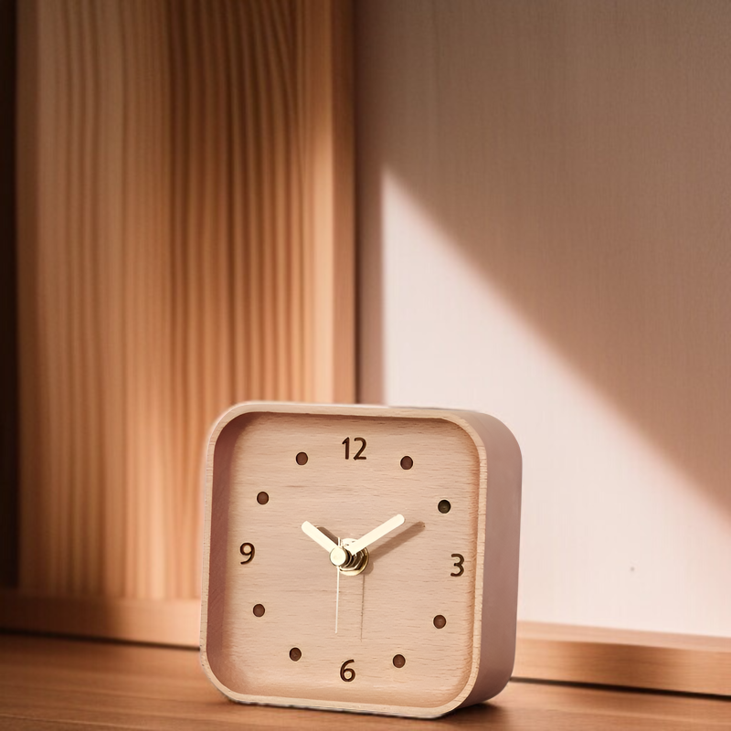 マグネット式バックカバー付き天然木時計の裏面