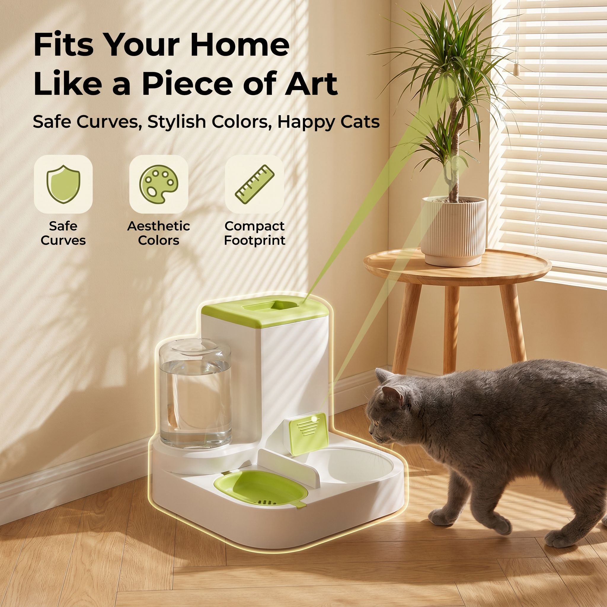 Household Pet Automatic Food Dispenser Universal Cat and Dog Water Feeder