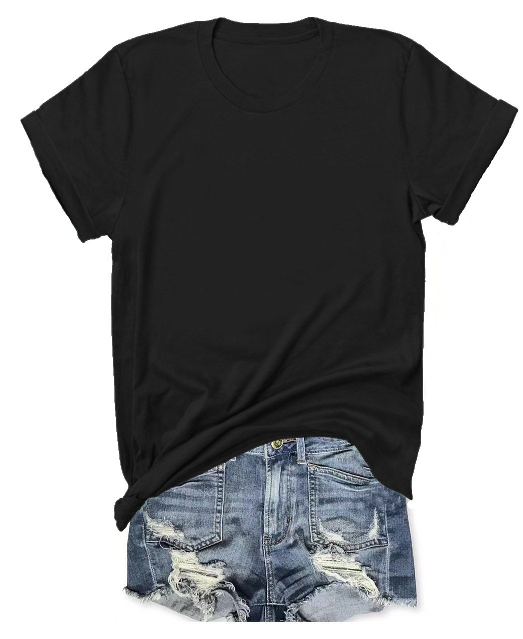 Limited-time offer: Buy one, get one free classic women's casual versatile T-shirt.