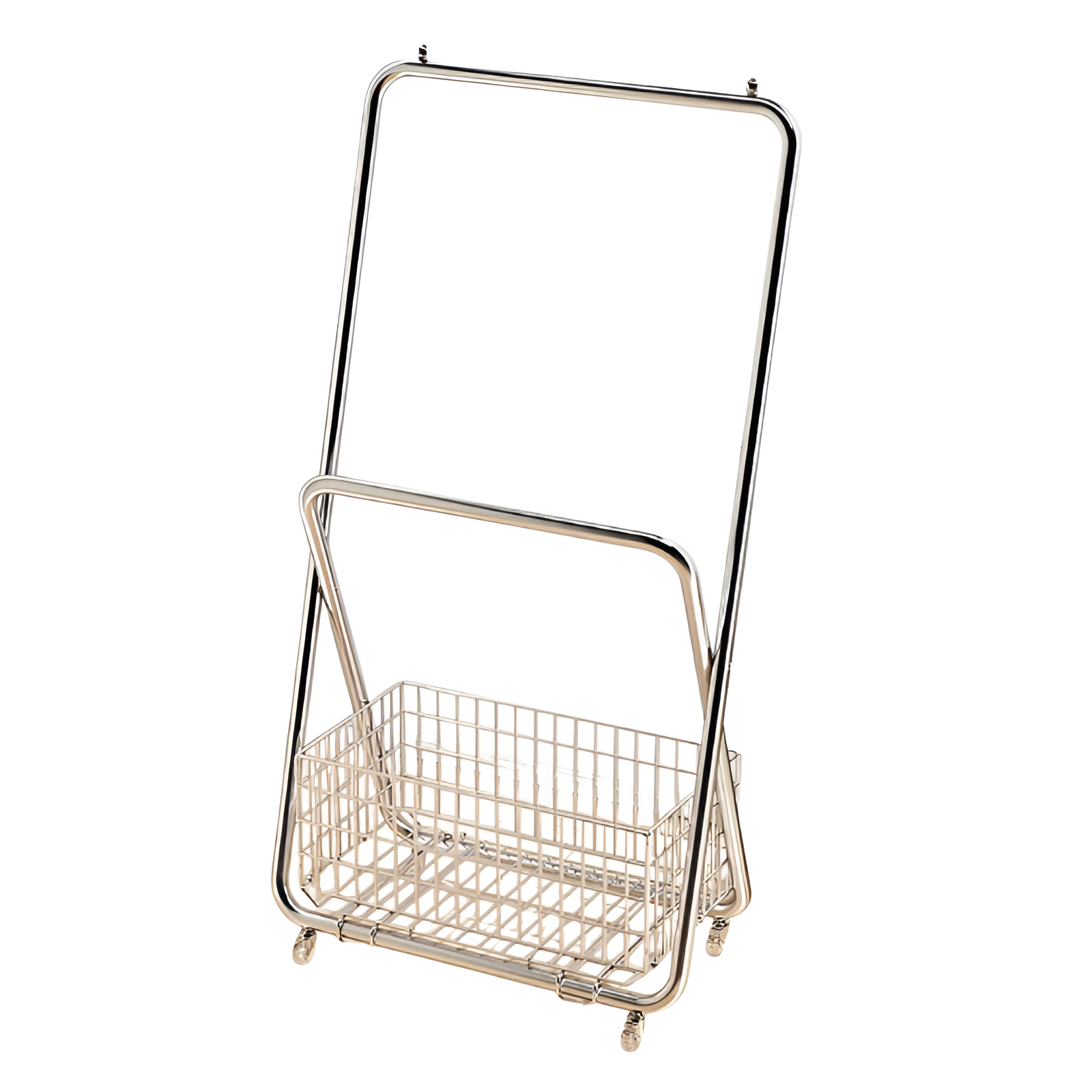Floor-standing clothes rack floor bedroom coat rack thickened metal with wheels balcony clothes rack