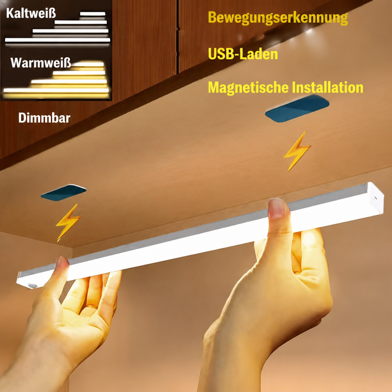 Intelligente LED-Nachtleuchte mit Bewegungserkennung, Magnetstreifen und kabelloser Funktion