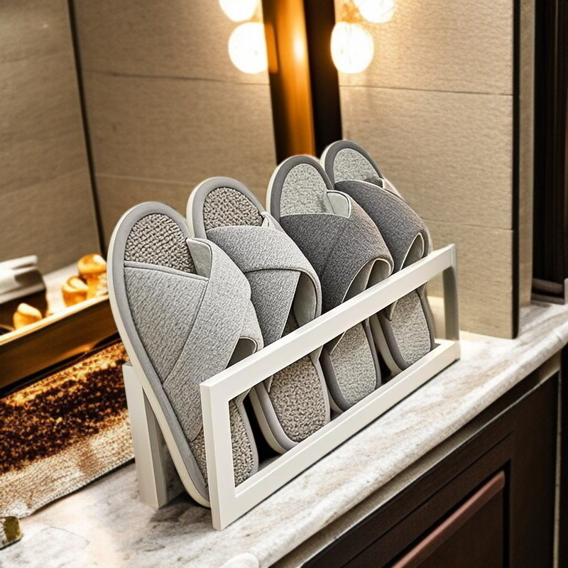 リビングルームに設置されたスリッパラック