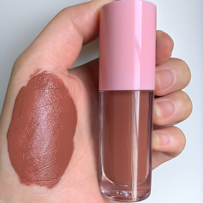 Smudge-proof matte lipstick applied on model