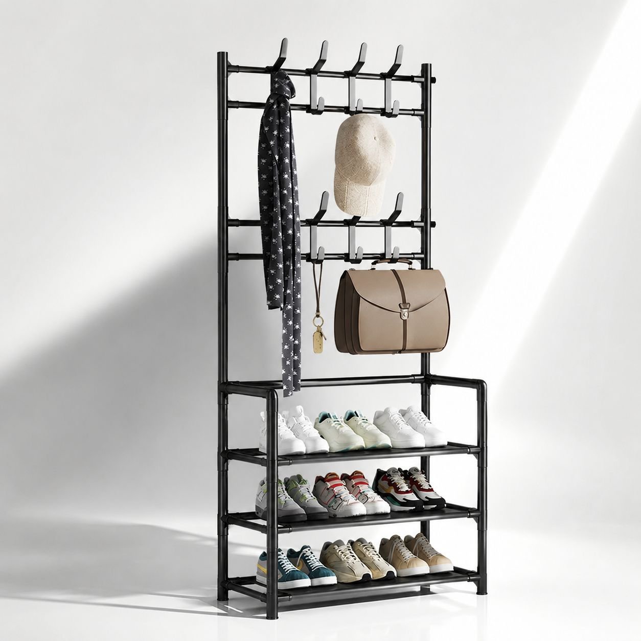 Regal zur Organisation von Schuhen und Accessoires