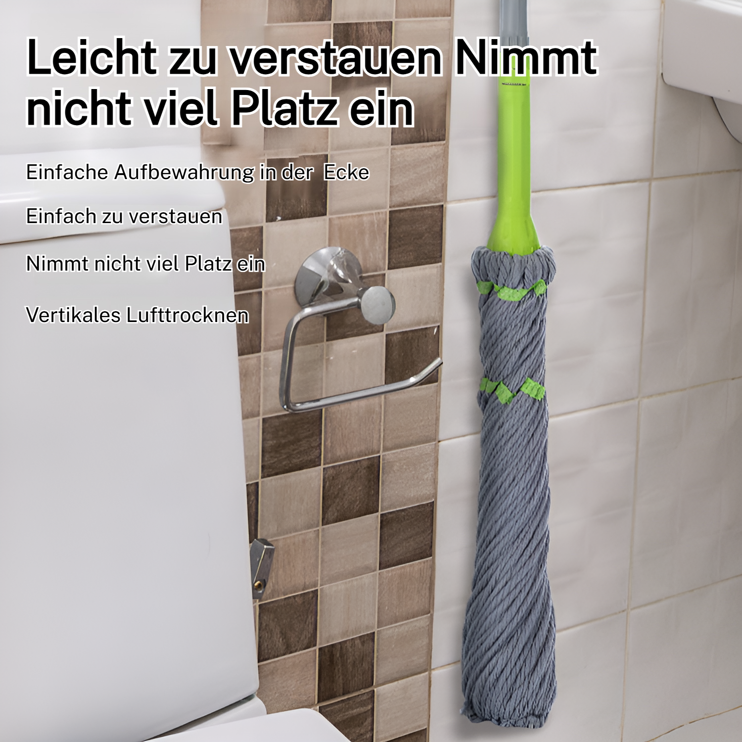 Mikrofaser-Schleudermopp mit Ersatzkopf