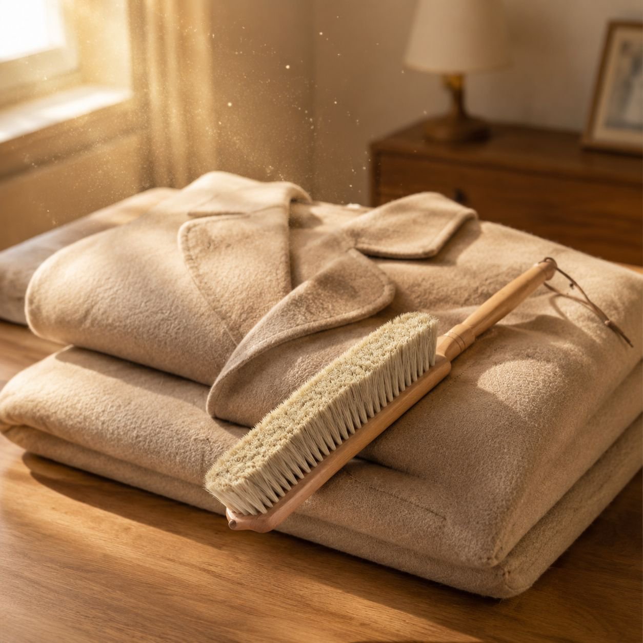 Cepillo para barrer cama, cepillo para el cuidado de la ropa, cuidado de abrigos de lana