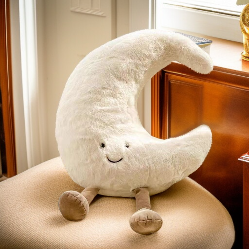 月型デザインのクッション詳細